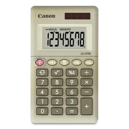 Canon LS-270G Pocket Calculator, 8-Digit LCD 4640B001